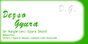 dezso gyura business card
